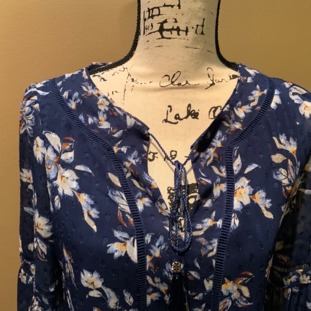 White House Black Market blue Dress women size XS‎ Like new - Picture 2 of 12